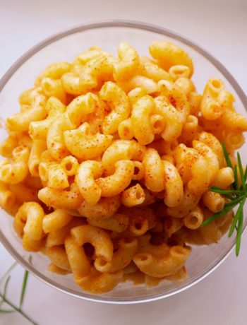 Mac and cheese vegano, un plato fácil y rápido de preparar.